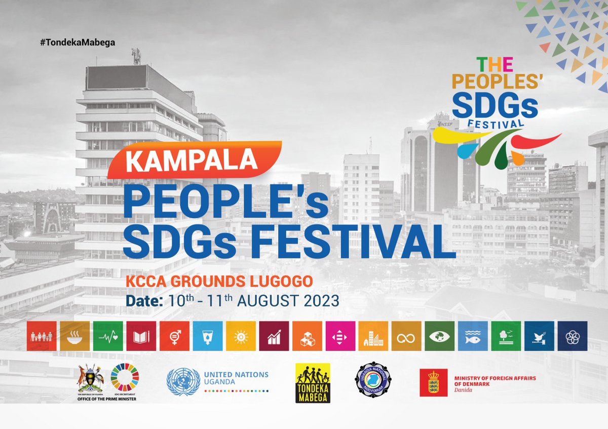 ✍️ᴍᴀʀᴋ ʏᴏᴜʀ ᴄᴀʟᴇɴᴅᴀʀꜱ!

To Stay Pushing  for the #SDGs, The inaugural Kampala People's SDG Festival is right around the corner.

#LeaveNoOneBehind #TondekaMabega