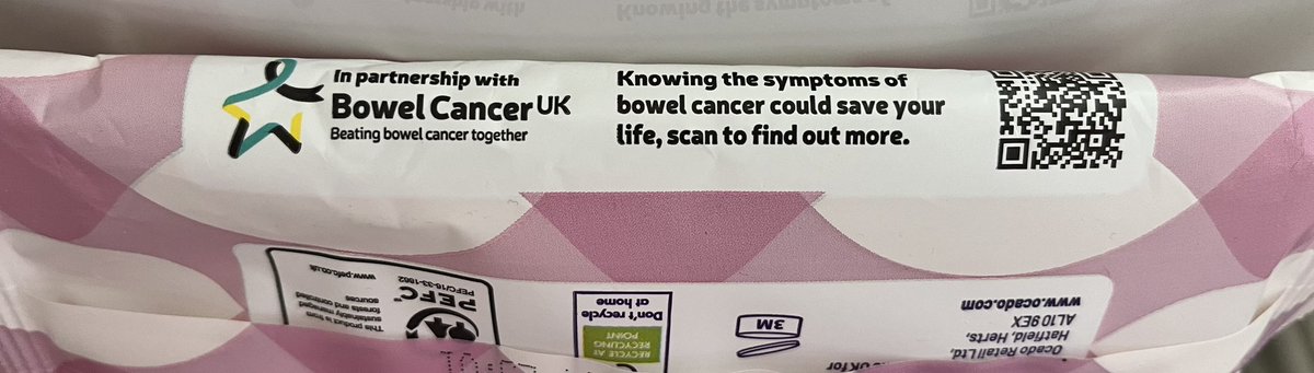 👏 @Ocado for knowing the signs @bowelcanceruk #bowelcancer #knowthesigns @BowelbabeF
