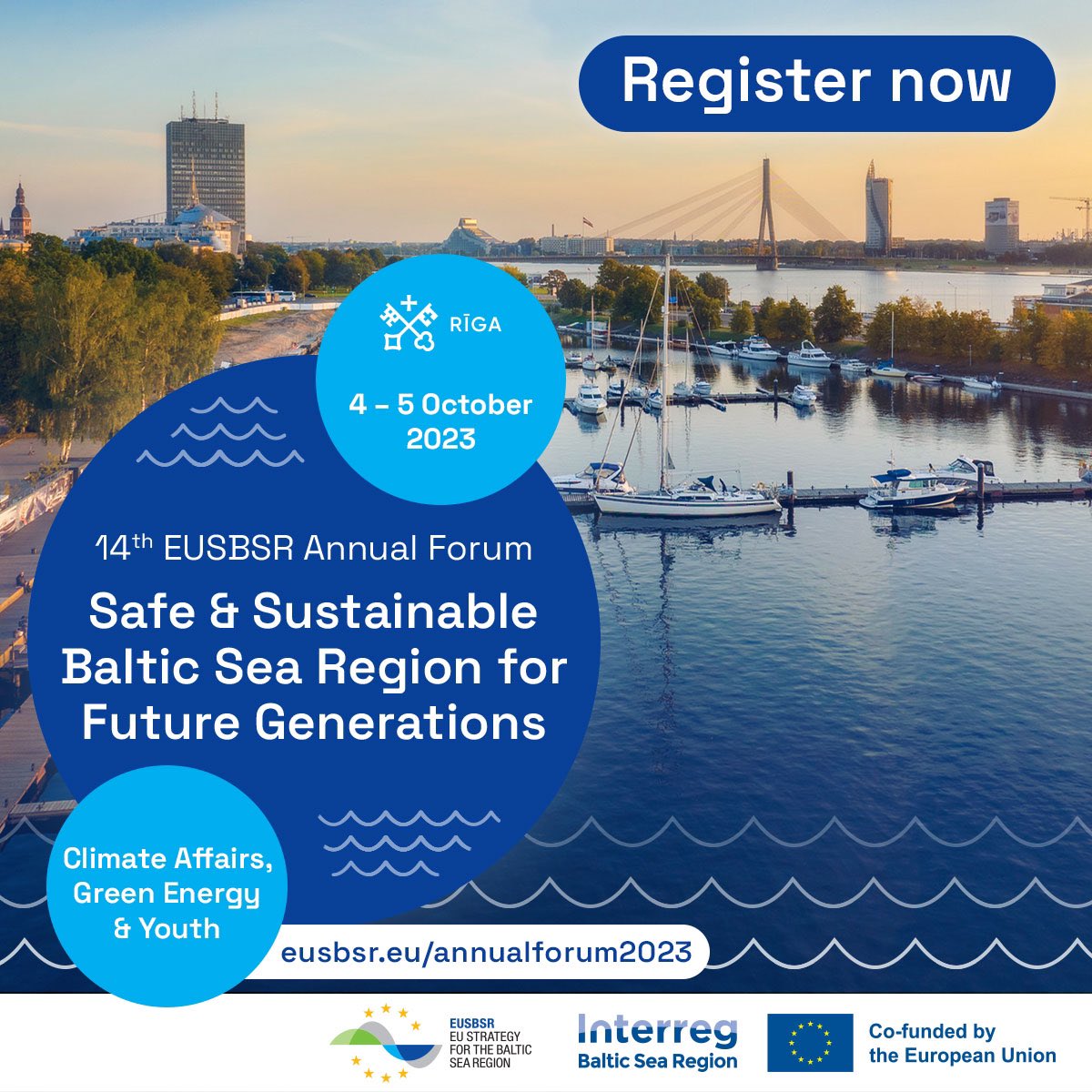 NDPHSorg's tweet photo. @EUSBSR Annual Forum is the annual highlight for #regional #cooperation around the #BalticSea 🤝

Join us in October in Riga!

ℹ️ More info and registration: https://t.co/buF6k2rAUK

#PAHealth #annualforum #Riga https://t.co/V3HJszxDNN