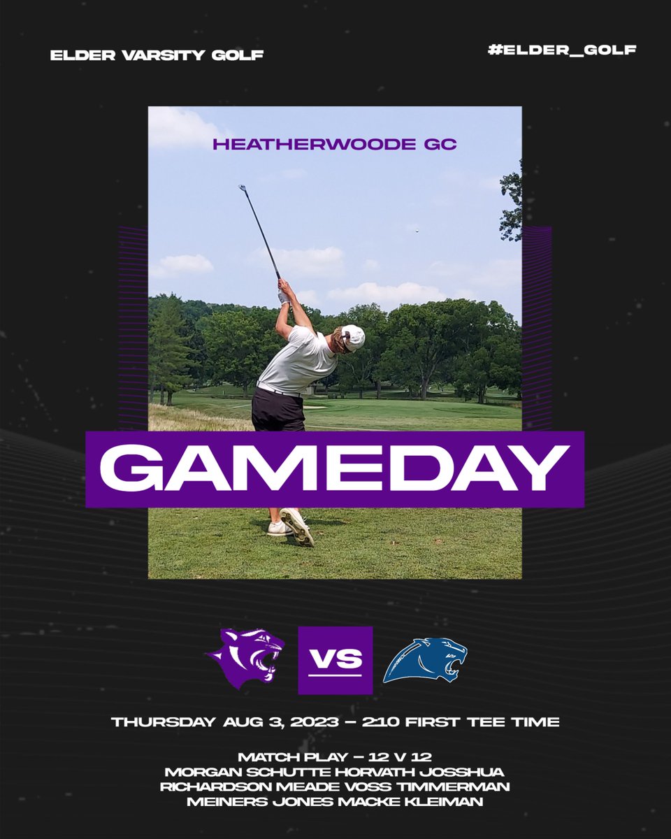 Elder_Golf's tweet photo. First match of the season pits all 12 varsity golfers vs Springboro at their home course - Heatherwoode. MATCH PLAY FORMAT. https://t.co/ZHtGK66psr