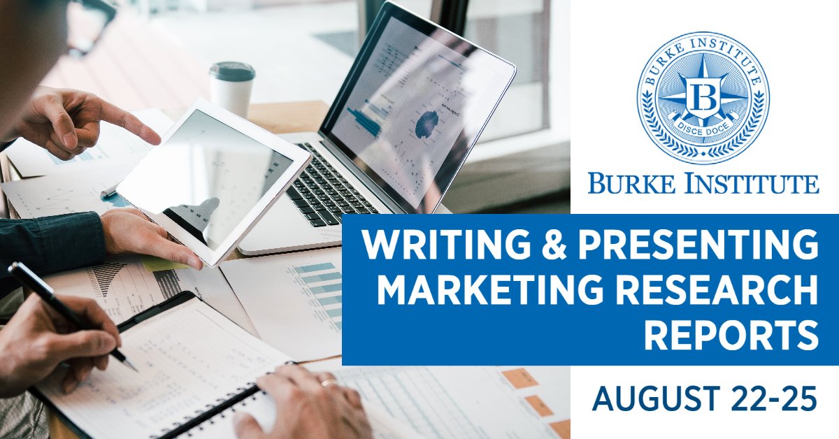 BurkeInstitute's tweet photo. Strengthen your skills in #Storytelling and #DataVisualization - attend a #virtual session of our report writing seminar! Explore the course outline here: https://t.co/M8QF3Rrq2z #BurkeInstitute #MRX #Insights https://t.co/5uHIvsN0An