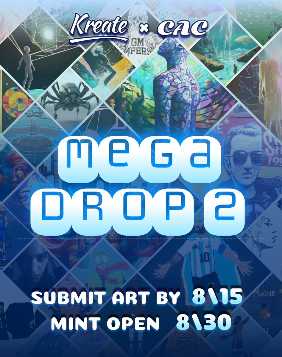 💥 The annual BIGGEST ART DROP ON CARDANO will be minting on 8/30!

🎨 50 $ADA gets you 1 surprise piece of ART from a REAL ARTIST active within the Cardano community.

🖌️ Artists, get your works into the hands of new Collectors and get paid on mint, at no cost to you! Join our