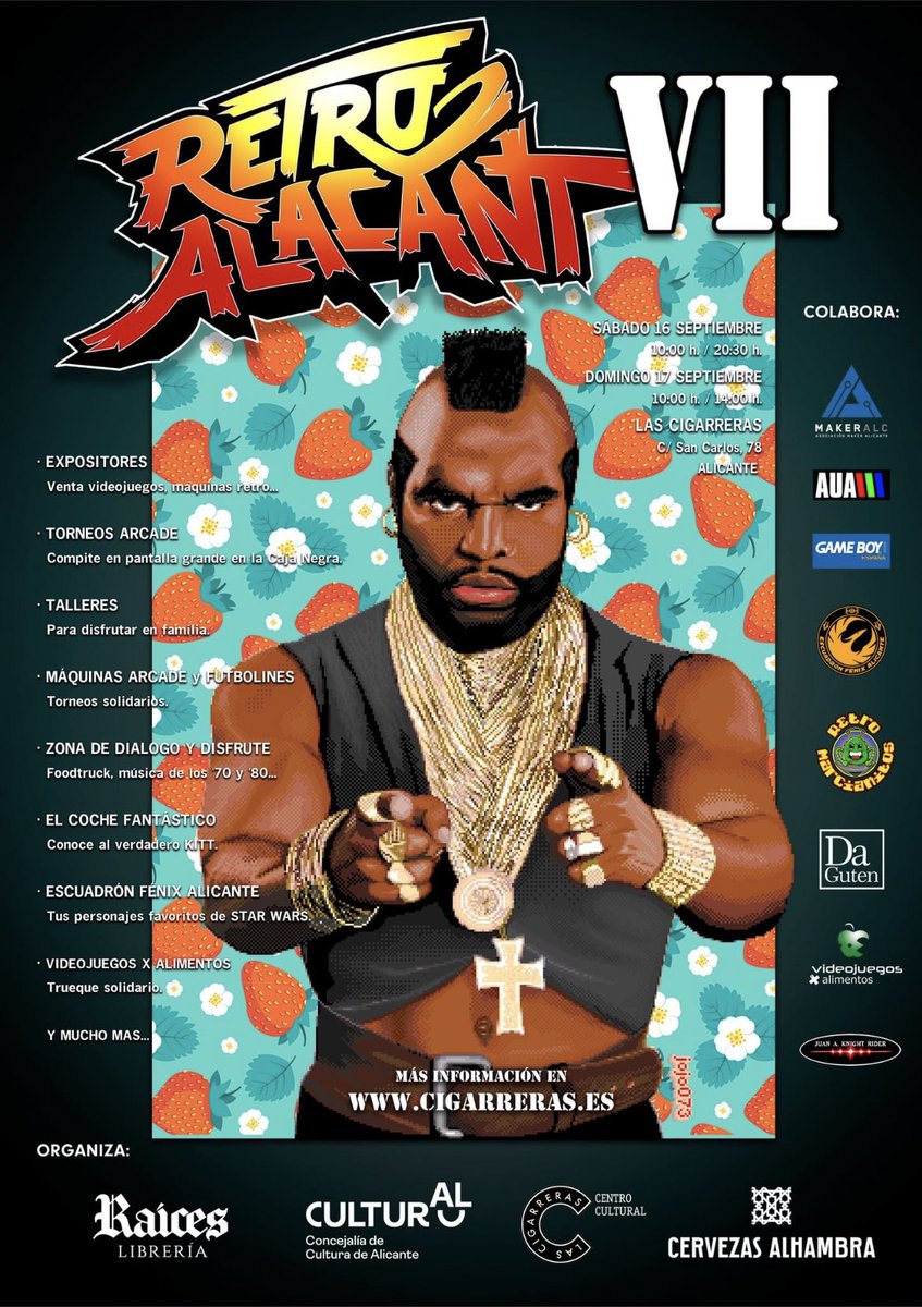 retroalacant's tweet photo. Queridos y queridas, ya estamos de vuelta preparando todo el contenido de RetroAlacant 2023

Tu evento favorito en @LasCigarrerasCC viene cargado de sorpresas para que puedas pasar la jornada en familia con nosotros

Desvelaremos lo que podrás ver los próximos 16 y 17 Septiembre https://t.co/VXIWV1Vd4U