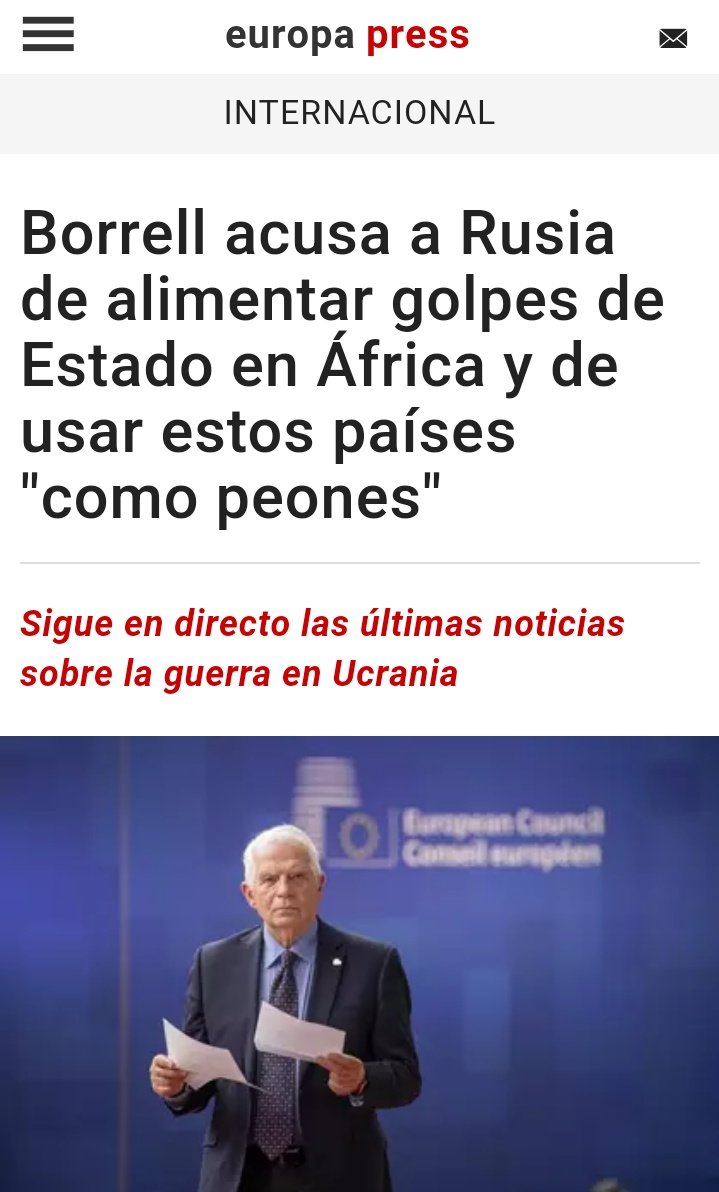¿Alguna vez Josep Borrell a acusado a EEUU de 'alimentar golpes de estado en Latinoamérica y de usar estos países como peones'?