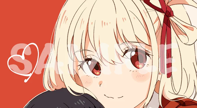 昨日から開催中のリコリコ展にて展示される色紙を1枚描かせていただきました! 見かけた際はよろしくお願いします(  ᐢᢦᐢ )