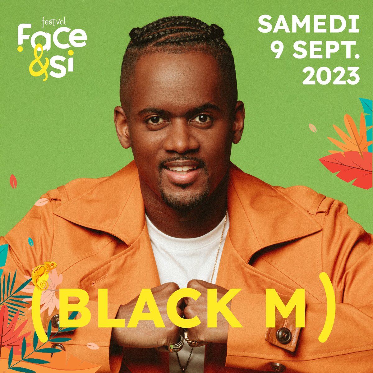 🌟 BLACK M - 9 SEPTEMBRE 🌟

🎤 Retrouvez <a href="/Bmesrimes/">BLACK.M</a> à Face&amp;Si le samedi 9 septembre, pour la clôture de sa tournée "La Légende Black Summer Tour".

🎟 Réservez vite votre place pour ne pas manquer son concert : faceetsi.fr/billetterie

#faceetsi #festival #Vendee #blackm