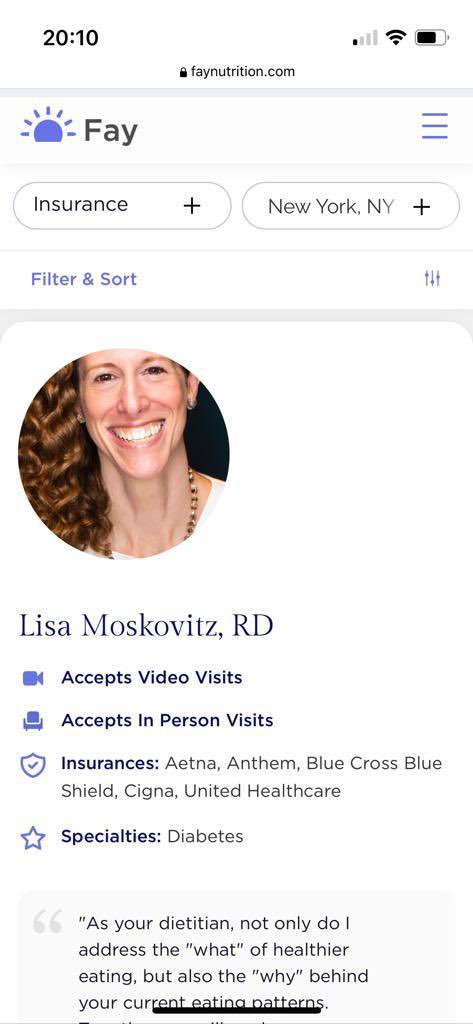 Lisa Moskovitz, RD, CEO tweet media