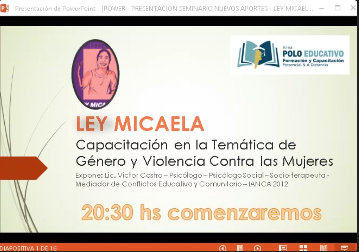 Ayer culmine el Seminario sobre la LEY MICAELA <a href="/MinGenerosAR/">Ministerio de las Mujeres, Géneros y Diversidad</a> , <a href="/MinMujeresPBA/">Ministerio de Mujeres PBA</a> , algo que solicitaba el <a href="/MinMujeresPBA/">Ministerio de Mujeres PBA</a> , para poder participar de la COPA IGUALDAD, San Nicolas por impericia de deportes dejo a las chicas sin partiicipar, esto tambien es violencia señor degano.