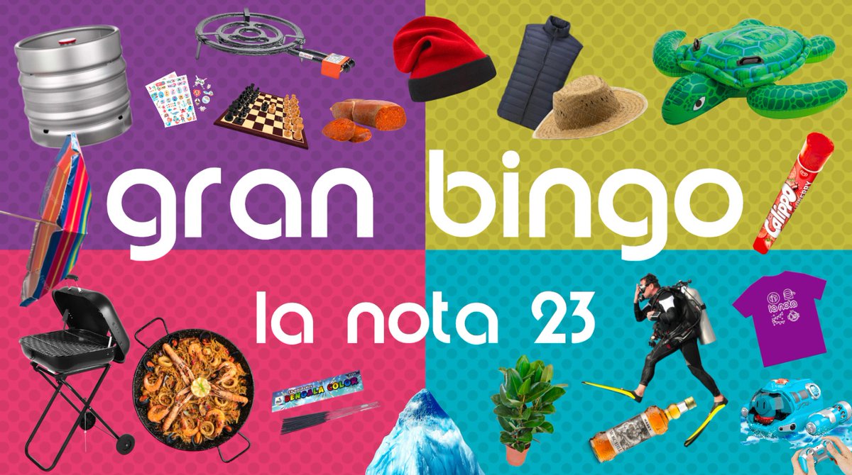 Avui després del Sopar Popular arriba una de les activitats més grans de #LaNota23: EL GRAN BINGO! 🎉🥳

Experts en estadística ens confirmen que hi ha altes probabilitats de passar una molt bona estona, riure molt i, de pas, aconseguir fantàstics i impressionants premis! 🎲💥