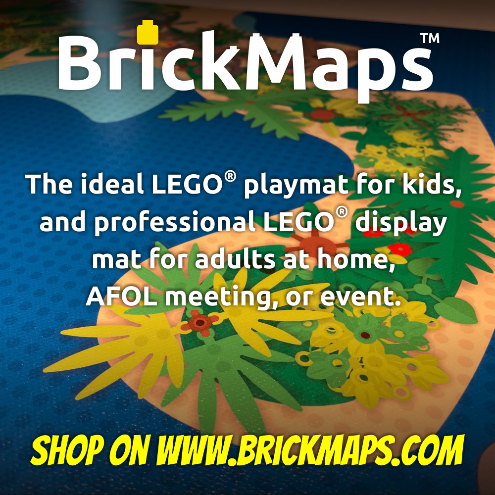 BrickMaps™ the ideal LEGO® playmat for kids, and professional LEGO® display mat for adults at home, AFOL meeting, or event; brickmaps.com  #legocity #legopirates #legostarwars #legomandalorian #legocastle #legoninjago #legofriends #legospace #legojurassicworld