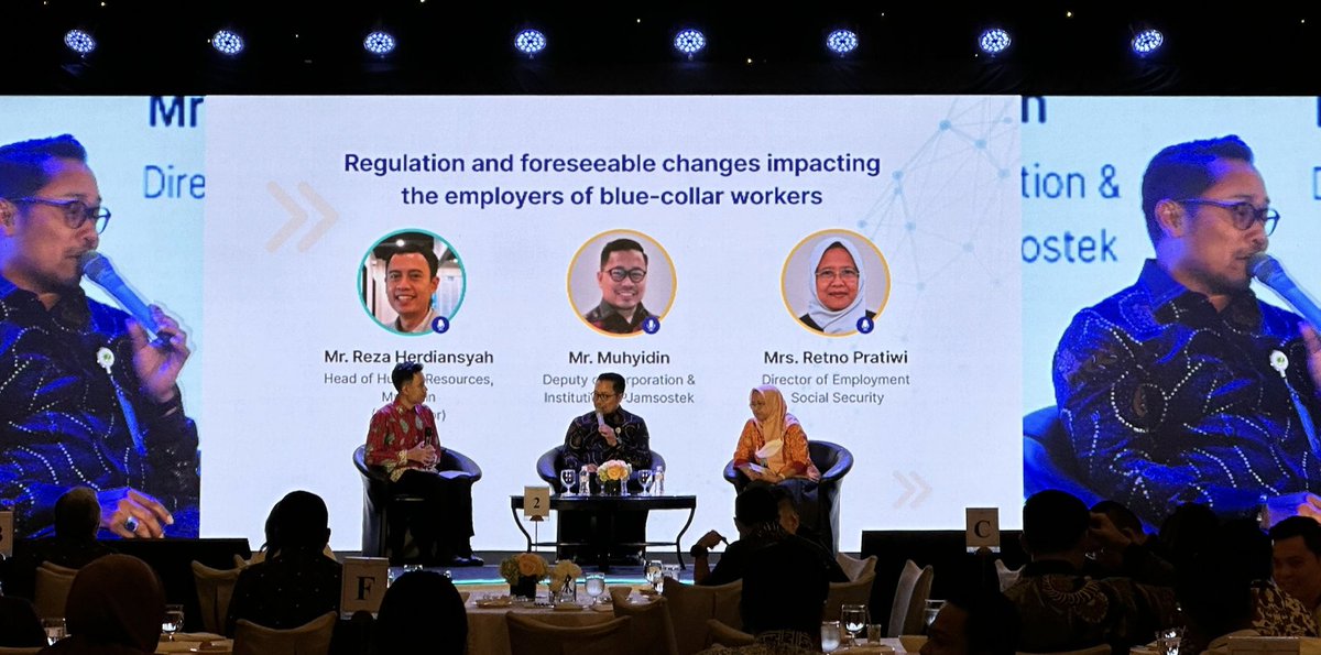 The first panel discussion at 'The Next Step', moderated by Mr. Reza Herdiansyah, Head HR at <a href="/myrobinid/">MyRobin.id</a> , had Mr. Muhyidin and Mrs. Retno Pritiwi speak about regulation and foreseeable changes impacting the employers of blue-collar workers. 
#BetterPlace <a href="/myrobinid/">MyRobin.id</a>