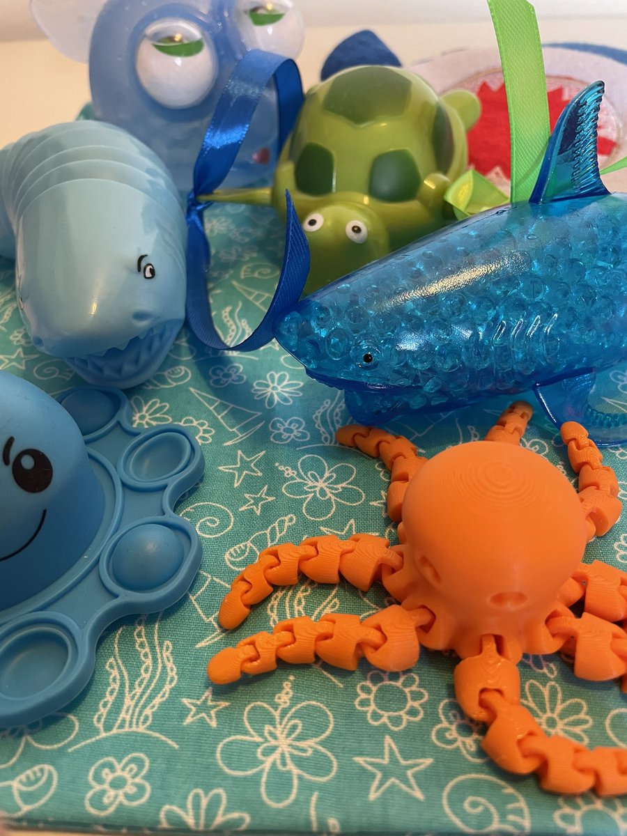 sensorytreasur's tweet photo. Sea creatures supporting this young man through the day.
Including a selection of textures, sounds, lights, actionโฆ.
Helping focus, concentration, self regulation, calm
Message to talk about your favourite theme
#SelfRegulation #Calming #Autism #Senco #FidgetTools https://t.co/lujXzGlsVo
