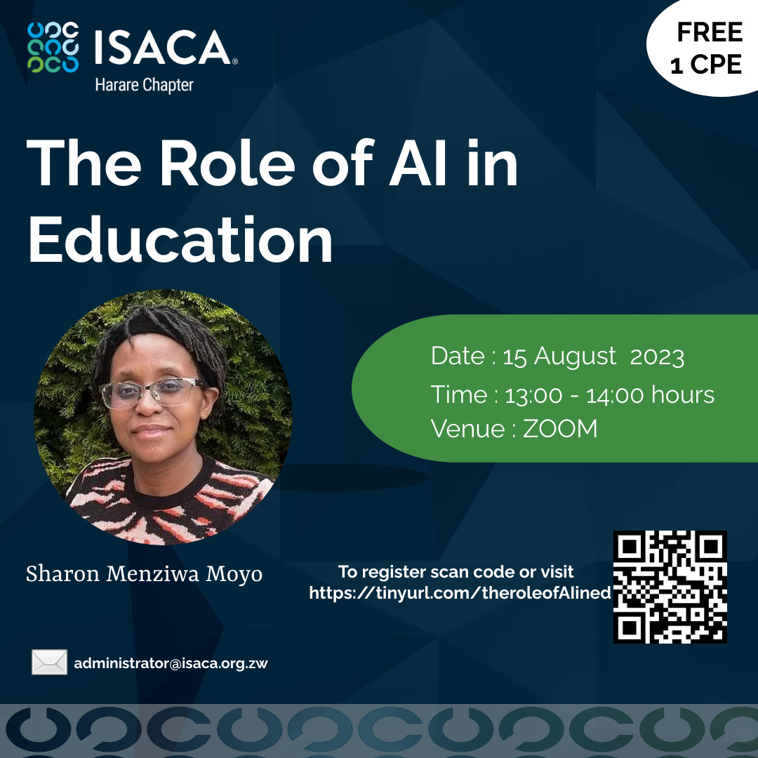 The Role of AI in education

We would like to invite you to our Zoom event on August 15, 2023. To register, kindly use the following link

REGISTER: tinyurl.com/theroleofAIined

Zoom link :tinyurl.com/theroleofALine…