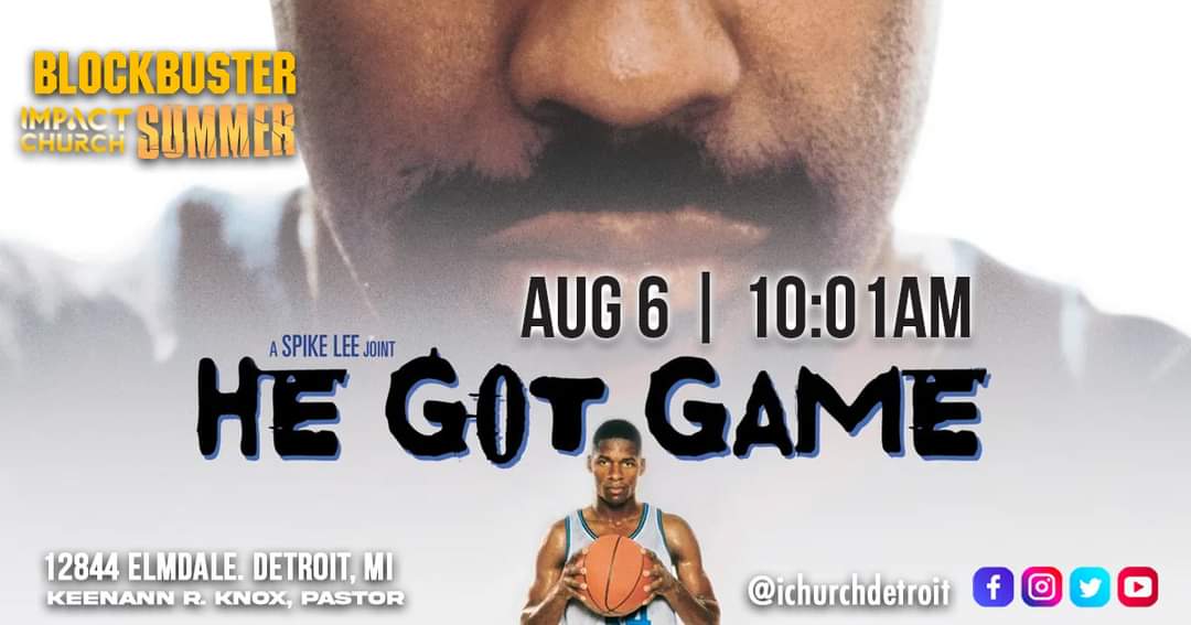 ichurchdetroit's tweet photo. #Blockbuster #Summer continues #Sunday with "He Got Game!" Don't miss the iChurch Experience and Pastor @KeenannKnox at 10:01am... #HeGotGame #BlockbusterSummer #God #Life #ImpactStrong #Viral #Live2Impact https://t.co/Ojg6VU2LrF