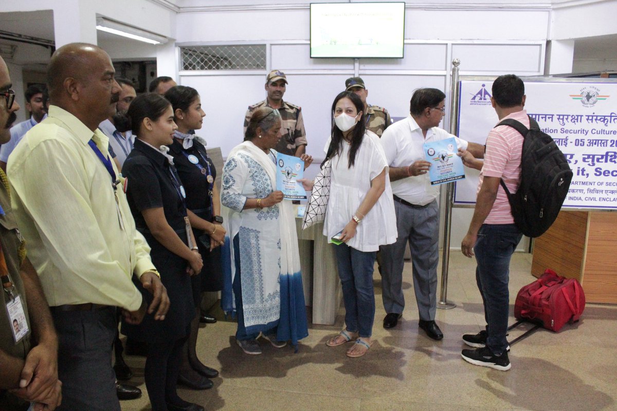 AAI Jodhpur Airport (जोधपुर एयरपोर्ट) (@aaijdhairport) on Twitter photo On the 4th day of Aviation Security Cultural Week, an Awareness Program was organized at <a href="/aaijdhairport/">AAI Jodhpur Airport (जोधपुर एयरपोर्ट)</a>. All Non-security staff and passengers were made aware by distributing pamphlets in presence of BCAS officials.
<a href="/AAI_Official/">Airports Authority of India</a> <a href="/aaiRedNR/">RED,Northern Region</a> <a href="/BcasHq/">Bureau of Civil Aviation Security</a> On the 4th day of Aviation Security Cultural Week, an Awareness Program was organized at <a href="/aaijdhairport/">AAI Jodhpur Airport (जोधपुर एयरपोर्ट)</a>. All Non-security staff and passengers were made aware by distributing pamphlets in presence of BCAS officials.
<a href="/AAI_Official/">Airports Authority of India</a> <a href="/aaiRedNR/">RED,Northern Region</a> <a href="/BcasHq/">Bureau of Civil Aviation Security</a>