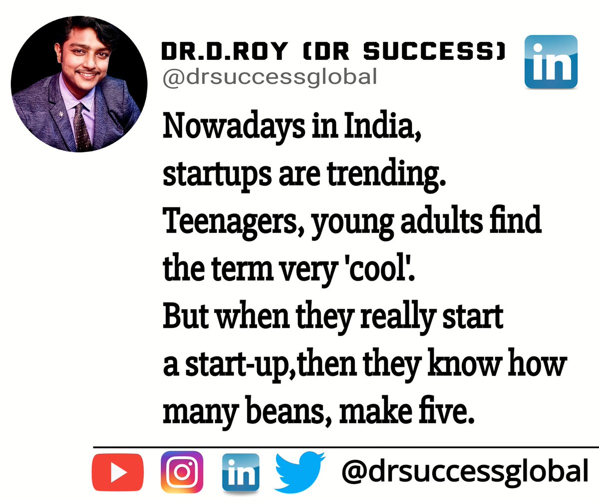 drsuccessglobal's tweet photo. ⬇️⬇️ Comment your opinion👍⬇️

Follow Dr.D.Roy The GenXYZ Leadership Authority® for insightful contents on Leadership, Future, Behavioural Science, Financial Psychology, Social Psychology, Business &amp; Life Mastery. https://t.co/HUFcCIyLcU
