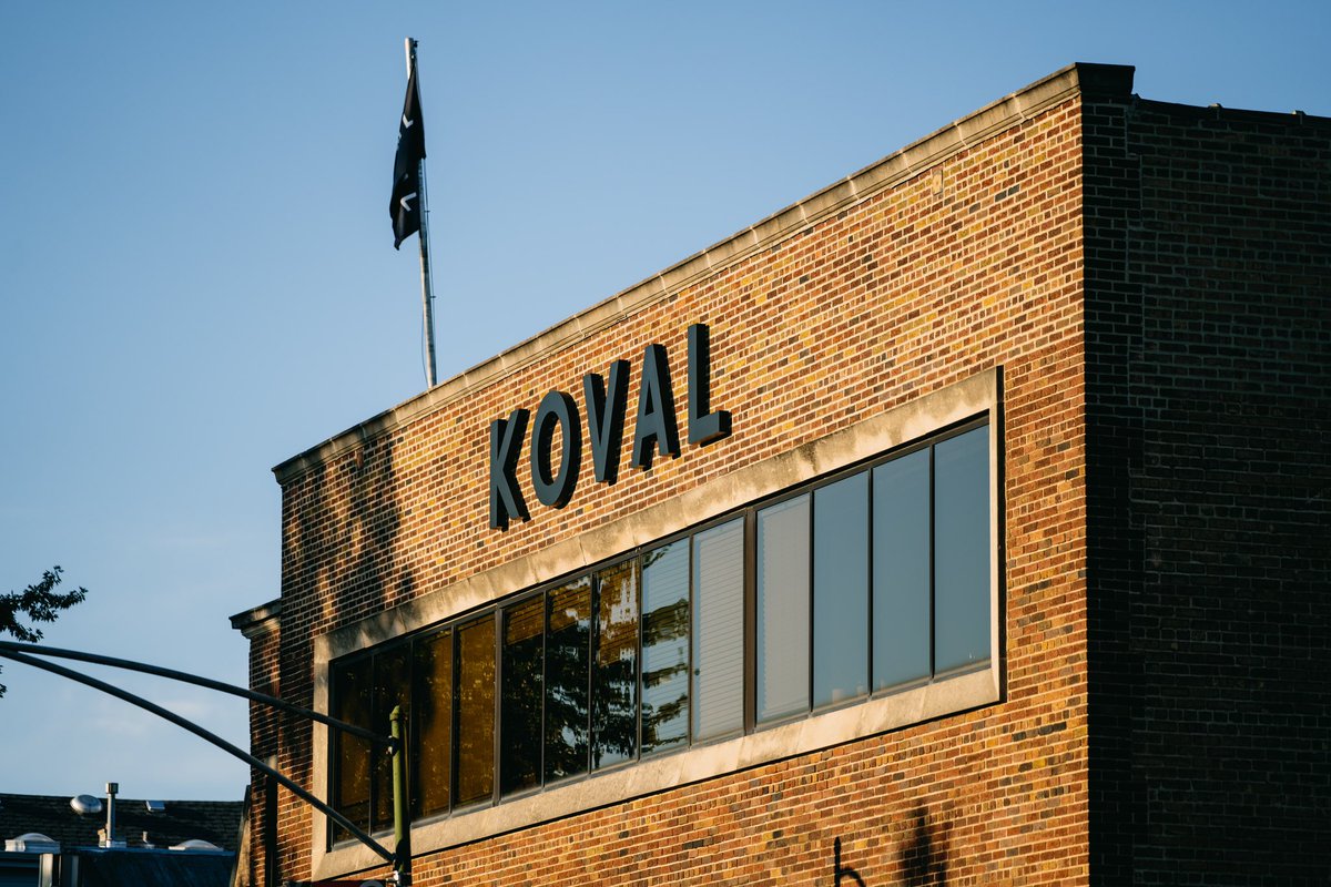 RightWaySigns's tweet image. New exterior halo-lit LED sign we made for @kovaldistillery in Chicago.