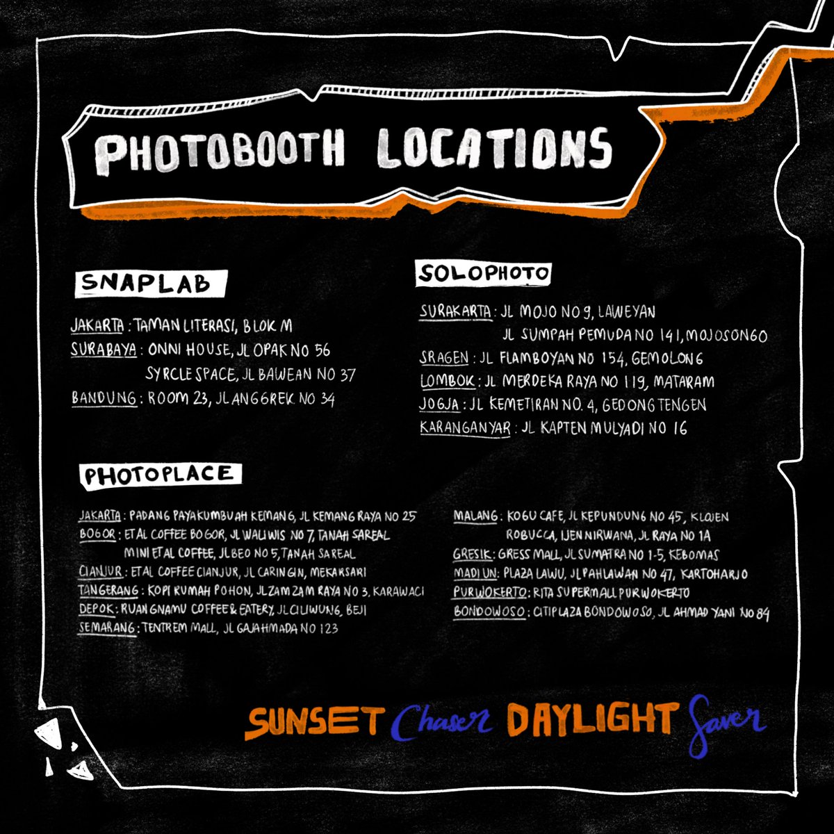 indahfermata's tweet photo. 𝑺𝒖𝒏𝒔𝒆𝒕 𝐶ℎ𝑎𝑠𝑒𝑟 🟠🔵 𝑫𝒂𝒚𝒍𝒊𝒈𝒉𝒕 𝑆𝑎𝑣𝑒𝑟

#WOODZ Birthday Photobooth Event
by
@akidoverseas
&amp;
@bumpandlob

4-18 August 2023 at Snaplab, Solophoto, &amp; Photoplace booths (details on pic)

Save the date! 🖤

#SunsetChaserDaylightSaver #우즈 #조승연 https://t.co/VhLM26q5tK
