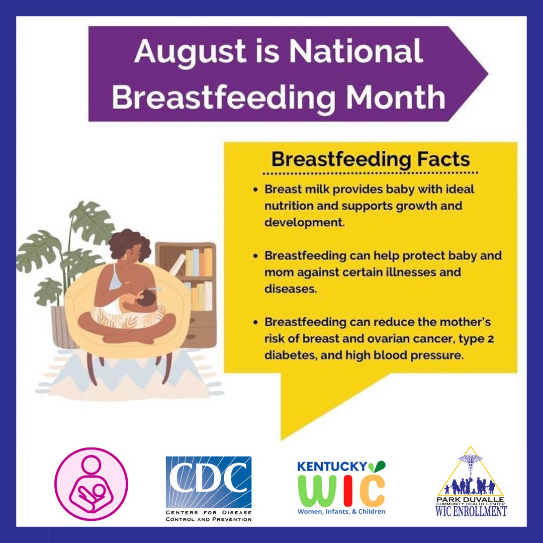 If you think you might need extra support or just want some quick advice, our WIC department is here for you. 

*Our WIC department is currently serving the  Russell, Newburg, and Park DuValle communities. 

#WICBreastfeeding  #BreastfeedingTips #BreastfeedingMoms 
 #WICSupport