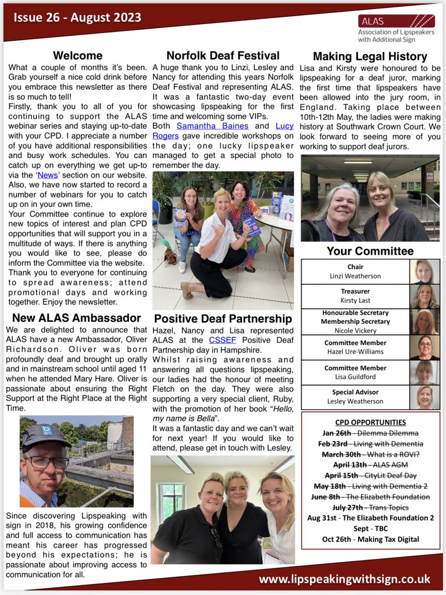 ALAS_lips's tweet photo. Our August newsletter is out 🤓

This quarter features the incredible @FletchSignSong @samanthabaines @luceillustrates @cssef @norfolkdeaff to name a few! 

Take a closer look: https://t.co/LnytgRnP7Z

#Lipspeaking #Lipspeaker #Communication #Access #Legal #Awareness https://t.co/z4FZz3vsnM