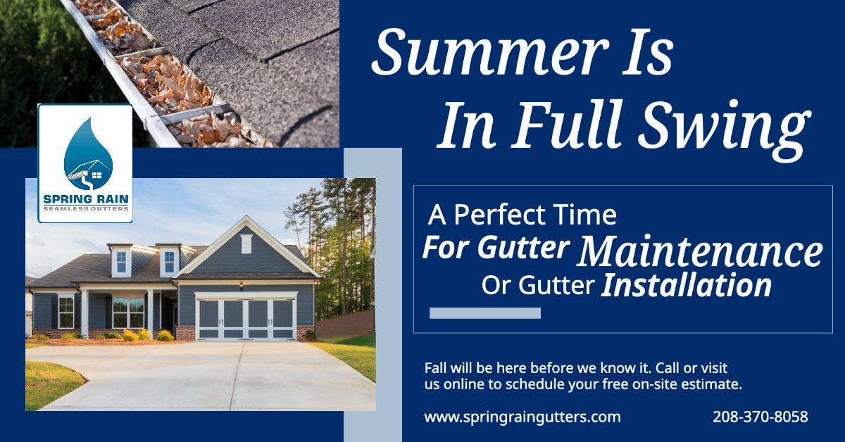 SpringGutters's tweet image. 🌞☔ Don't forget gutter care this summer! 🏡🌧️ Protect your home from water damage with Spring Rain Gutters. Get a FREE estimate at bit.ly/45aYsIn or call 208-370-8058. Trust the experts! 🏆🌂 #SpringRainGutters #GutterCare #FreeEstimate #GutterExperts