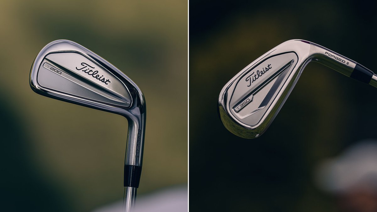 Titleist's tweet photo. It’s time to get fit, #TeamTitleist.

NEW #TSeries irons are now available for fittings worldwide.

Four new tour-inspired models – T100, T150, T200 &amp; T350 – delivering unrivaled feel with effortless turf interaction.

Learn more &amp; find a fitter near you: https://t.co/rFMekV6qnD https://t.co/CGSYeEyRew