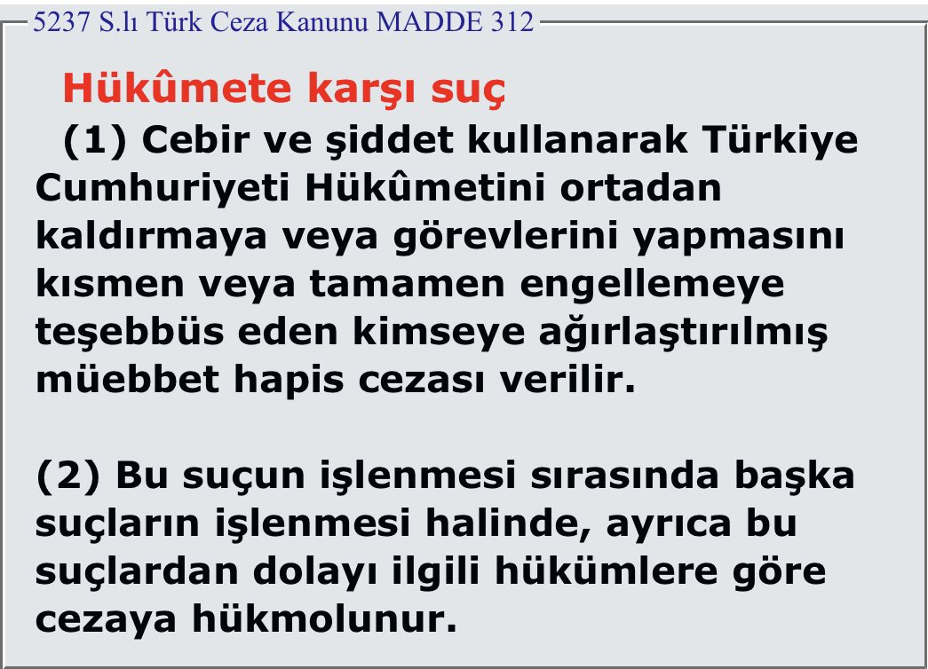 Av__OsmanZerey's tweet photo. 15 Temmuzun KUMPAS olduğu ortaya çıktı❗️

Tuğgeneral Gökhan Şahin Sönmezateş, 4 Yıl sonra açıkladı;
‘Darbeyi, Hulusi Akar’ın yönettiği, MİT, Emniyet İstihbarat ve Genelkurmay’ın içinde olduğu 
150 kişilik bir yönetici ekibin planladığını ve 15 Temmuz günü planı değiştirip kendilerini ortada bıraktığını’ söyledi.

Darbe öyle, ‘bu adamları sevmiyorum bugün darbe yapıp iktidarı ele geçirelim’ diyerek yapılacak bilinçsizce bir girişim değildir.

Darbe Suçu Ağırlaştırılmış Müebbet Hapis Cezasını gerektiren bir suçtur.
Bütün Askerler bunun anlamını ve sonuçlarını bilir.

Darbeye Kalkışacak bir asker, bunun tüm taktik ve teknik hazırlığını yapar.
Hele ki geçmişi darbelerle dolu bir ordunun Askerleri her ayrıntıyı bilir.

Daha önceki tüm darbelerde ve darbe girişimlerinde Darbe yapmak isteyenler amacını açıkça belirtmiş darbeci olduğunu itiraf etmiştir.

Bu olayda Tuğgeneral Gökhan Sönmezateş, ‘Hulusi Akar’ın yönettiği darbeci ekipte olduğunu’ söylemiş, 4 sene konuşmamış (tehdit edilmiş olabilir) ve 4 sene sonra Darbe planın detaylarını anlatmıştır.

Darbeyi Tek başına mı yapmış?
Hayır, Hulusi Akar’ın yönettiği bir ekip, MİT, Emniyet İstihbarat ve Genelkurmay’ın içinde olduğu 
150 kişilik bir yönetici ekip olduğunu söylüyor.❗️

Aynı zamanda, ‘Şuan darbeci olarak gösterilen kişilerin Darbeci Olmadığını’ söylüyor❗️

Zaten Genelkurmay ve İçişleri Bakanlığı da, darbeye fiilen katılan asker sayısının 8.000 olduğunu (Bunun 1676'sının erbaş/er, 1214'ünün de askeri öğrenci)  açıkladı.
Tabi bu listede darbeye hiç katılmadığı halde (evinde, tatilde, hastahanede vs) katıldı diye sayılanlar da var.

Ayrıca Kurmayların %70’inin ve 40.000 Subayın içinde olduğu bir darbenin tamamlanmama ihtimali yoktur.

Peki Darbe bahanesiyle ihraç edilen ve tutuklanan 40.000 Subay neden ihraç edildi?
Çünkü Darbe KUMPAS’ını yapanlar, devletin tüm Kurumlarını ele geçirmek istiyordu. Ve kendilerinden olmayan herkesi ihraç edip yerlerine kendi adamlarını aldılar.
