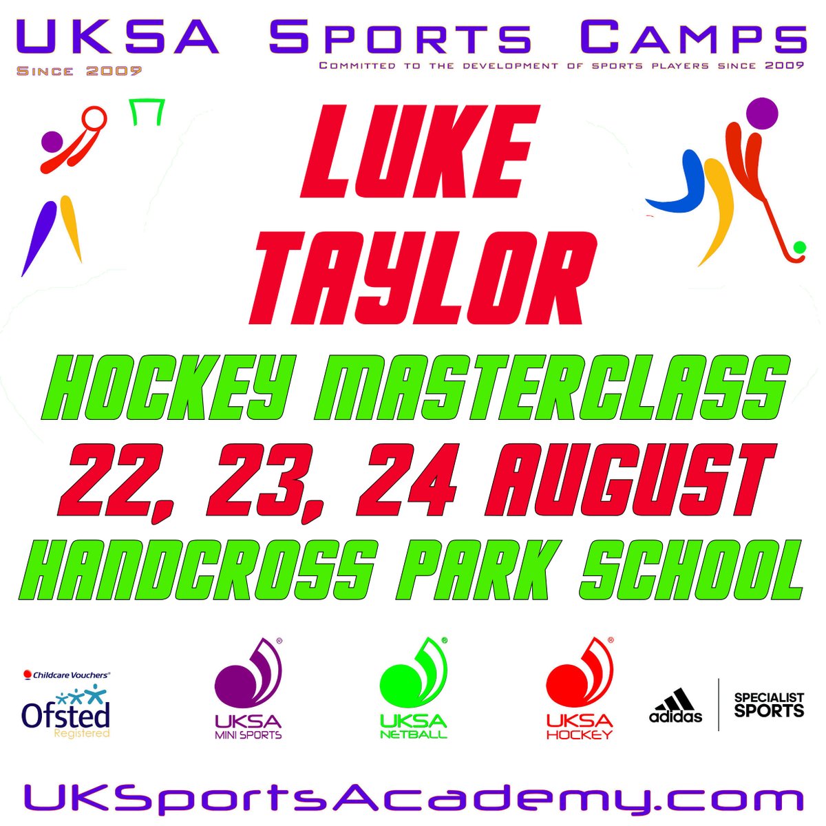 🌟Hockey Masterclass🌟

22, 23, 24 August @ Handcross Park School

featuring <a href="/LukeTaylor4/">Luke Taylor</a> 
Former England &amp; GB International &amp; current Premier League Player with Surbiton HC

🌟Chance to WIN a signed England Shirt🌟

Book Now @ bookings.eghockeyacademy.com/courses