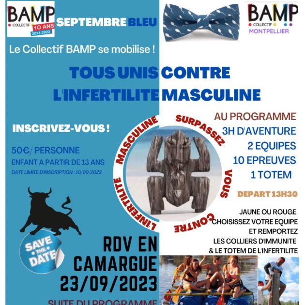 ✊ Le Collectif BAMP Association a organisé un #événement visant à sensibiliser sur l'infertilité masculine.   

📢 Inovie groupe et ses centres d'AMP Inovie Fertilité  se joignent à cette initiative en tant que #sponsor.   

Plus de détails ici : lnkd.in/eAqcuhs9