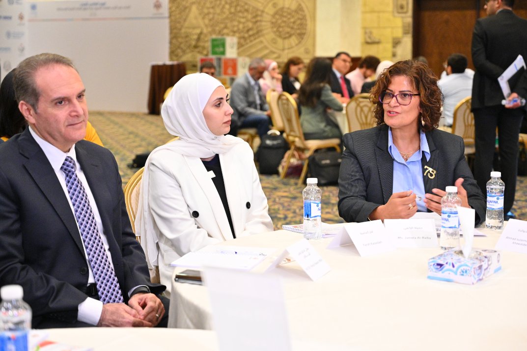 UnitedNationsJO's tweet photo. Positive vibes at the #InternationalYouthDay event and launch of the #17Goals social media campaign.

7⃣ Ministers
Representatives of 1⃣4⃣ @UN agencies in #Jordan
7⃣0⃣ Young people
Come together to discuss accelerating the #SDGs in 🇯🇴
#17Goals https://t.co/67La179tuF