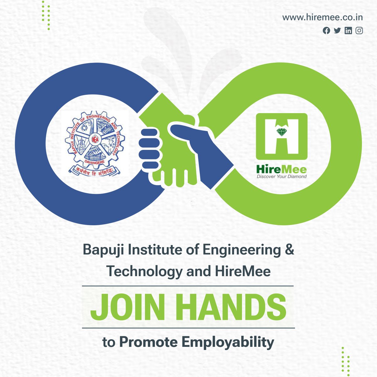 Hiremeeinc's tweet photo. We are thrilled to announce the signing of an #MoU with #BapujiInstituteofEngineering &amp; #Technology for Round Zero, which enhances #codingproficiency, benefiting 286 talented #students.
visit - https://t.co/xa4vbvaTJS https://t.co/SFABTxIMZT