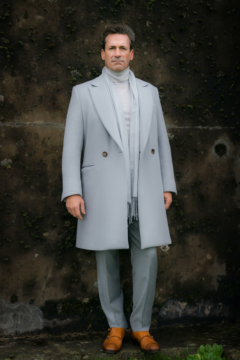 Why is no one talking about just how damn nice Gabriel's grey overcoat was in Episode 6? #GoodOmens2

In fact, the entire outfit.