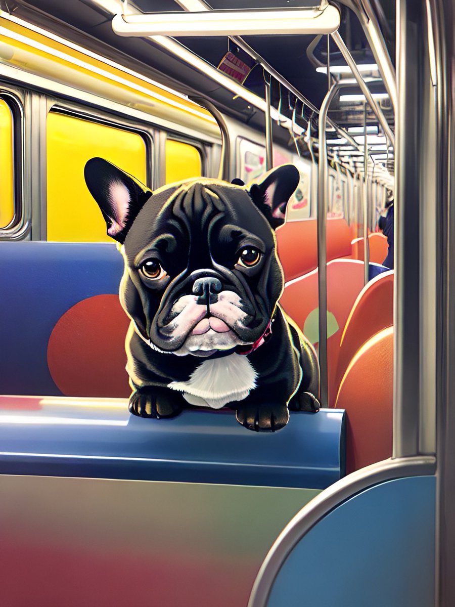 thegrumpypet's tweet photo. How do I, the majestic grumpster of the subway realm, have to share my royal carriage with these lesser #hooman beings. #thursdaymorning #dogsofnyc #subwaycreatures https://t.co/N3dbNNT4Zh