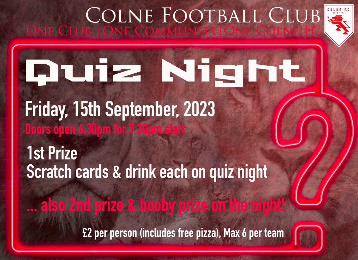 Colne_FC's tweet photo. ๐๐'๐ซ๐ ๐ง๐จ๐ญ ๐ฃ๐ฎ๐ฌ๐ญ ๐ ๐๐จ๐จ๐ญ๐๐๐ฅ๐ฅ ๐๐ฅ๐ฎ๐!
Get these dates in your diary!
โ๐๐๐ญ๐ก ๐๐๐ฉ๐ญ | ๐๐ฎ๐ข๐ณ ๐๐ข๐ ๐ก๐ญ | ๐.๐๐๐ฉ๐ฆ
๐๏ธโโ๏ธ๐๐๐ง๐ ๐๐๐ฉ๐ญ | ๐๐จ๐ฅ๐ ๐๐๐ฒ ๐๐๐๐ | ๐๐ฉ๐ฆ
Drop us a DM for more info
#CommunityClub #oneclubonecommunityonecolnefc https://t.co/hlwkob5iNn