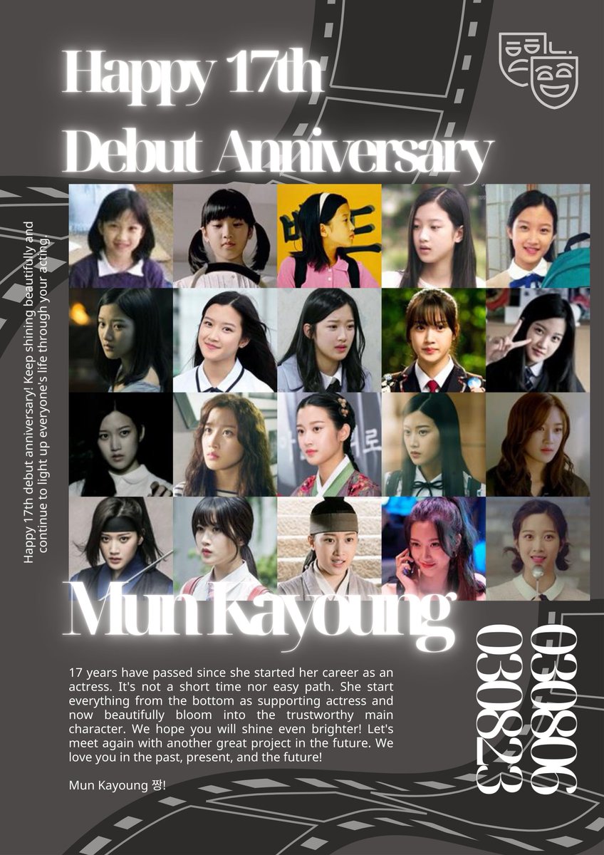 TheKayoungs's tweet photo. ᅠ

⠀We've spent 17 years with Mun Kayoung as an actress. Not a short time, but still a long way to go. Spread your wings wider and shine your light brighter. Keep being the light of our life through your acting.

    Happy 17th Debut Anniversary! Mun Kayoung 짱!
ㅤ
ᅠ https://t.co/Vn3jqUhkhl