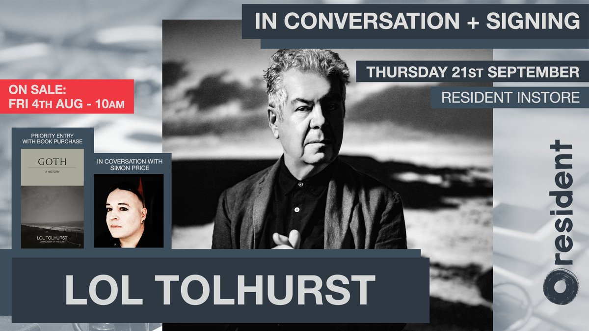 residentmusic's tweet image. This one’s got us pinching ourselves… founding member of The Cure, @LolTolhurst , will be here in our very shop discussing his new book on the history of Goth, with legendary journalist (and author of the forthcoming ‘Curepedia’) @simon_price01 !

On sale Friday at 10am – we’re…