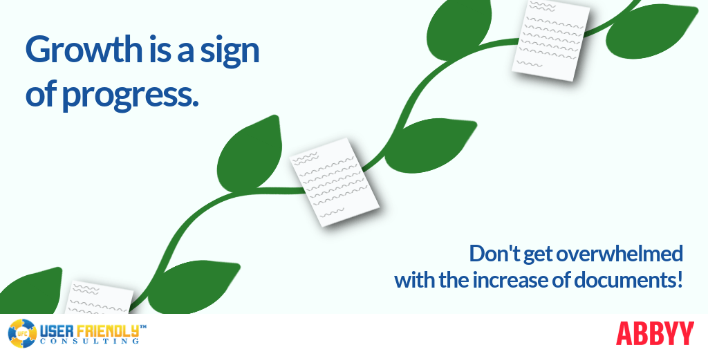 UFCInc's tweet photo. Growth is a sign of progress. As growth occurs, don’t become overwhelmed with the extra data. #ABBYYVantage and @ABBYY_Software #FlexiCapture excel in extracting data from multiple documents, so you don't have to do it all on your own! https://t.co/zK7cWqx2hM https://t.co/qAXDF9fMgZ