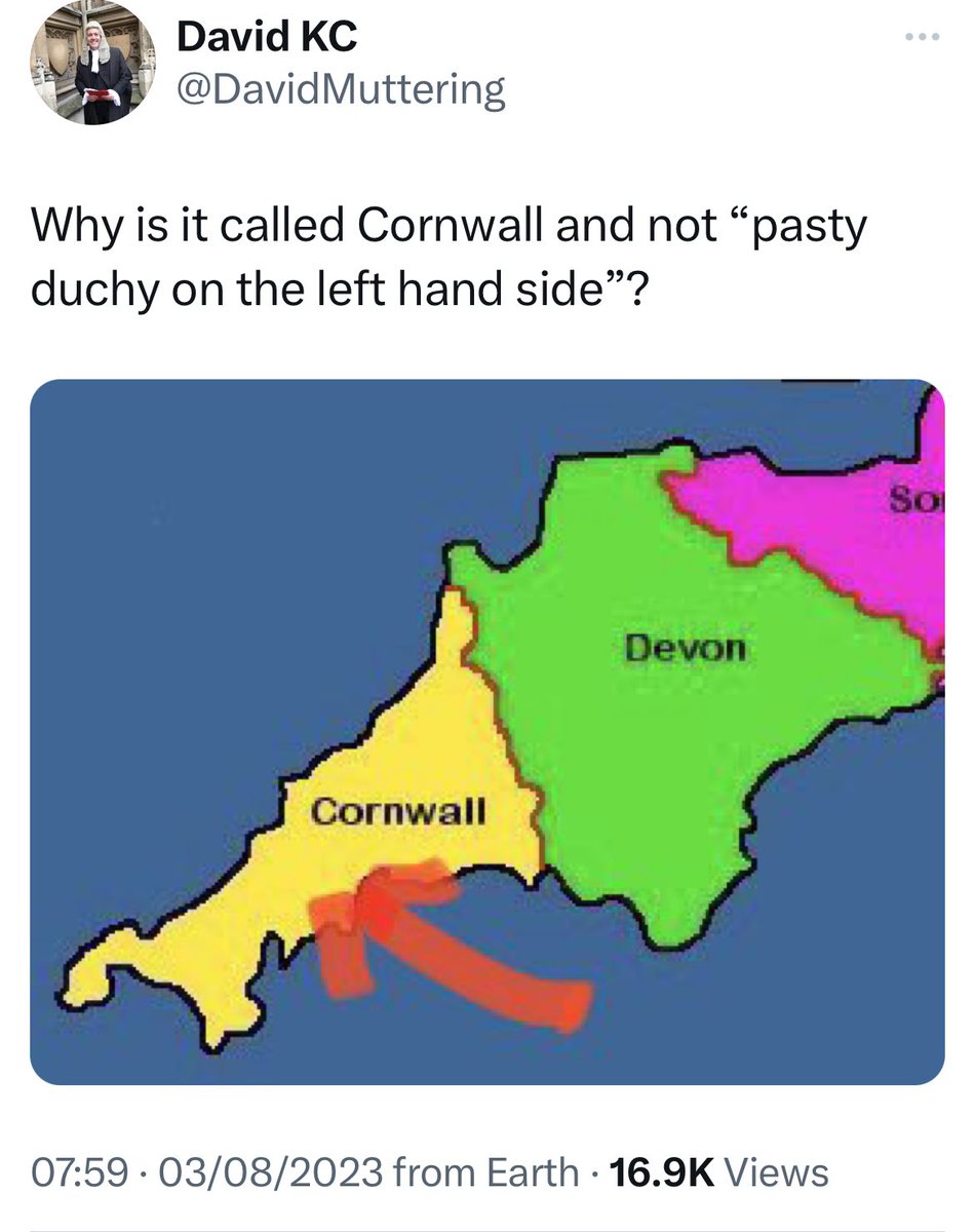 DavidMuttering's tweet image. ME: I’ve done a silly pun about Cornwall and a song by Musical Youth, but at least no-one could find it offensive

TWITTER: Challenge Accepted