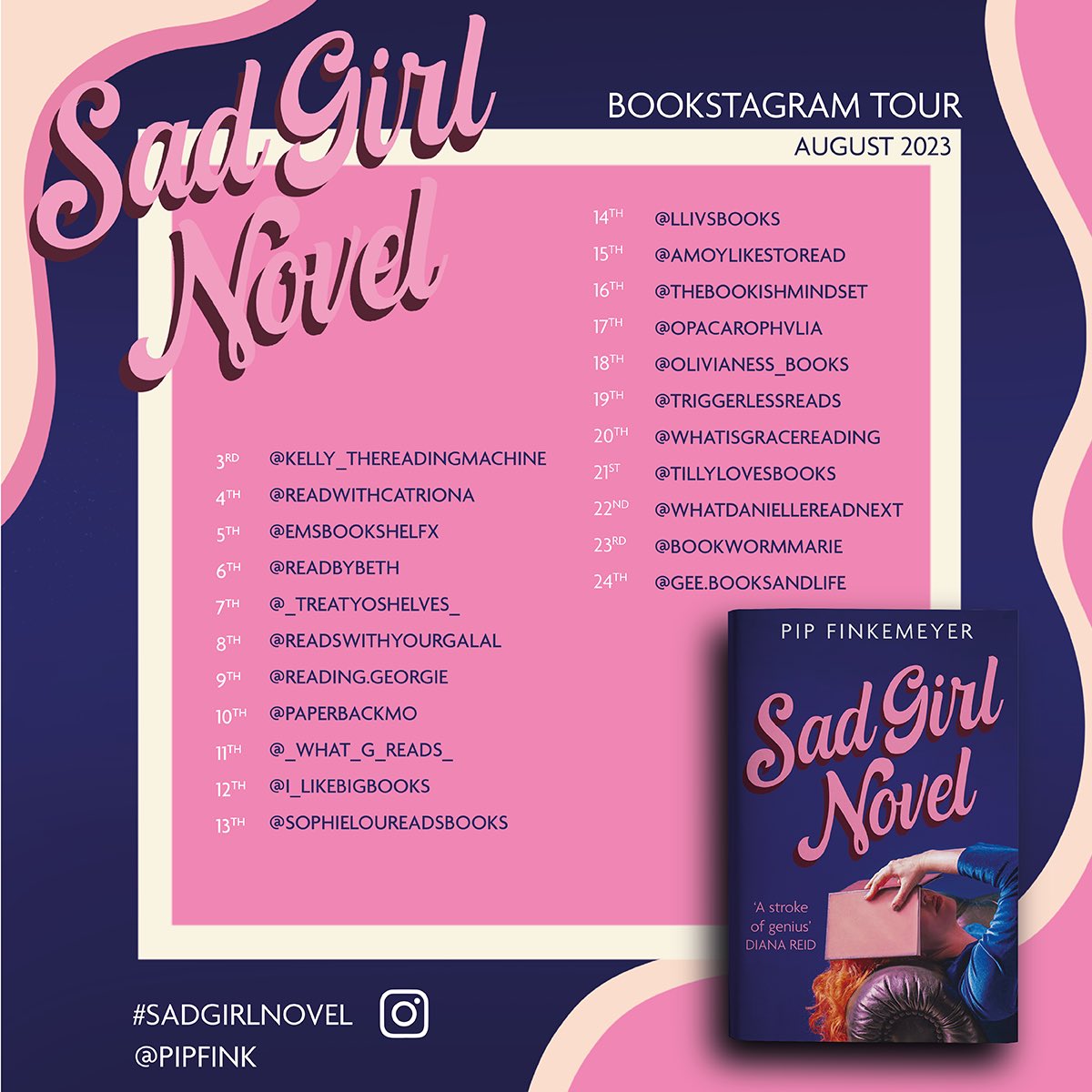 Happy to kick off the book tour for #SadGirlNovel today over on my instagram @HodderBooks 

“…epitomises the confusion and ambiguity of being a lost twenty-something, the ultimate ‘disaster millennial’…”