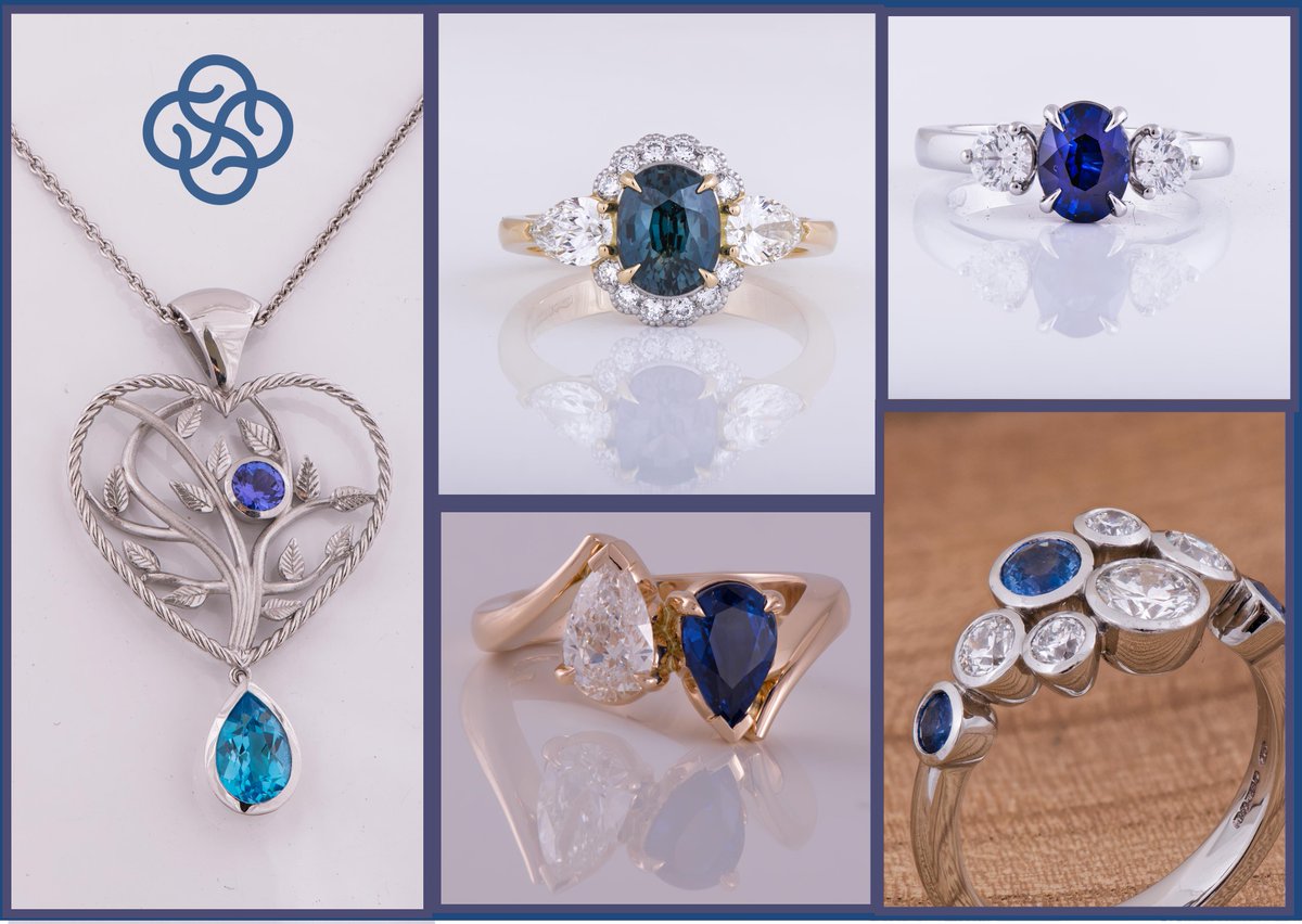 Sapphires. Such a beautiful and versatile stone. We usually associate this gemstone as blue, it can be any colour of the spectrum except red. Red Sapphire is a Ruby. Here is a collection of recent bespoke pieces we have had the pleasure of creating for our amazing clients.