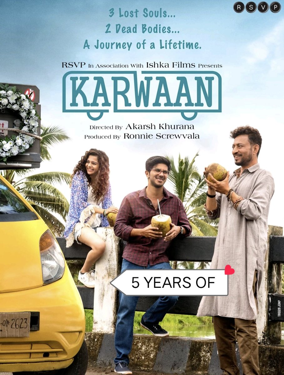 #5YearsOfKarwaan :- A box office flop but a delightful and meaningful film. Irrfan Khan and Dulquer Salmaan's standards matched. 

#IrrfanKhan #Karwaan #DulquerSalmaan #MithilaPalkar #AkarshKhurana #siddharthmenon #sameersaxena #amalaakkineni #beenabanerjee #nipundharmadhikari