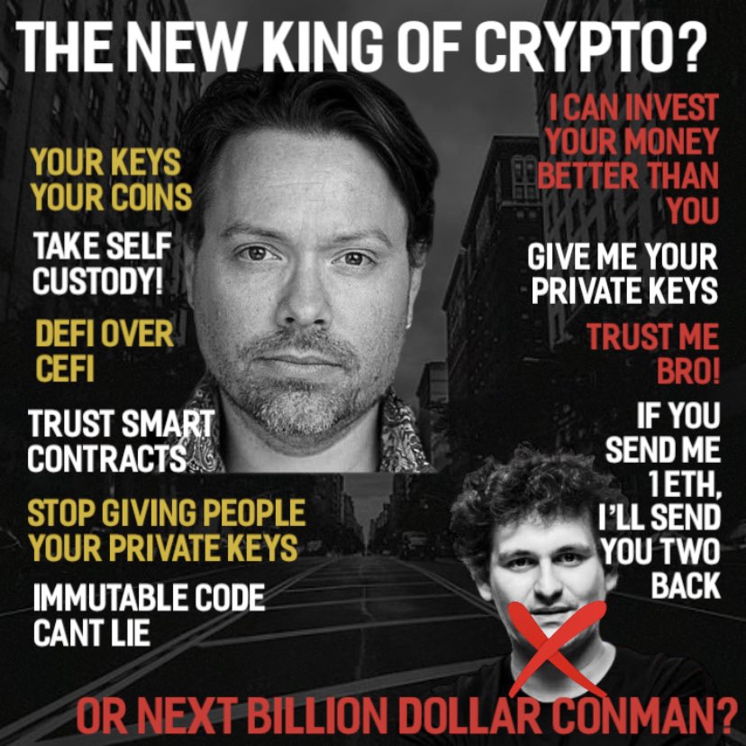 SBF promised investors return,

Got users to give up their assets to a centralized entity,

Used user funds that were promised return based off the work of FTX to gamble, buy houses and make political contributions,

He lost $9B of user funds, today walks free and is ‘allowed’ to