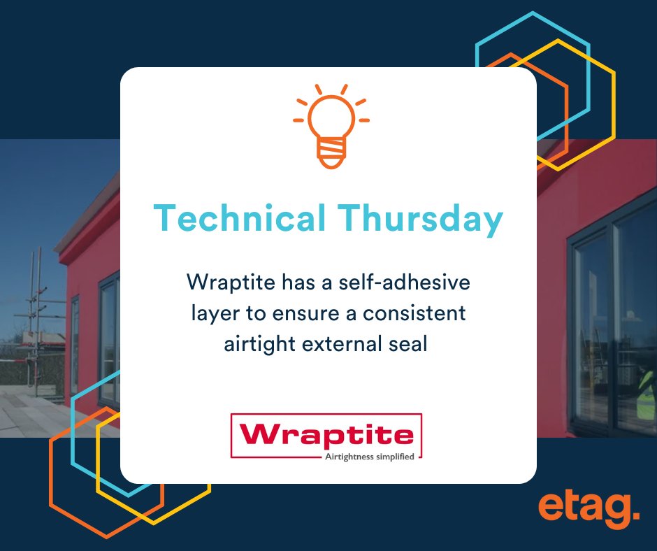 etaguk's tweet photo. 🟠 Technical Thursday 🟠

Did you know that Wraptite is self-adhered to ensure a consistent airtight external seal?

Wraptite is the ideal external airtightness solution for a wide variety of construction projects 👏

#TechnicalThursday #Etag https://t.co/lxiPEcE8ta