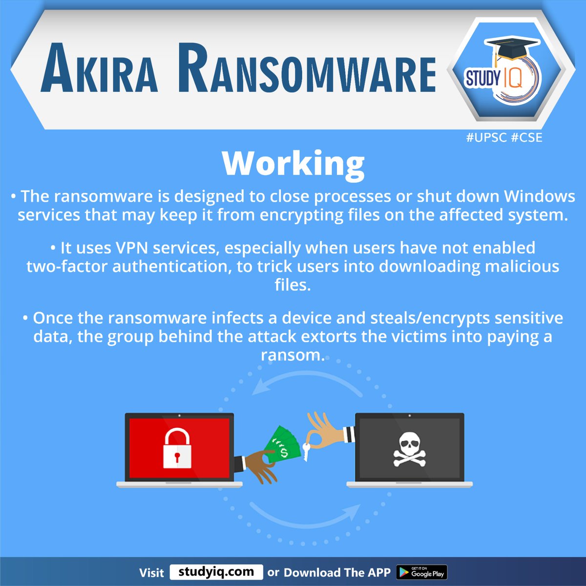 upsciq's tweet photo. Akira Ransomware
#akiraransomware #computeremergencyresponse #india #akira #encryptdata #windowsshadow #akiraextension #windowsservices #encryptingfiles #vpnservices #sensitivedata #ransom #ransomware #desktopconnections #cert #internet #internetprotection #mfa #upsc #cse #ips https://t.co/0373V4lCIl