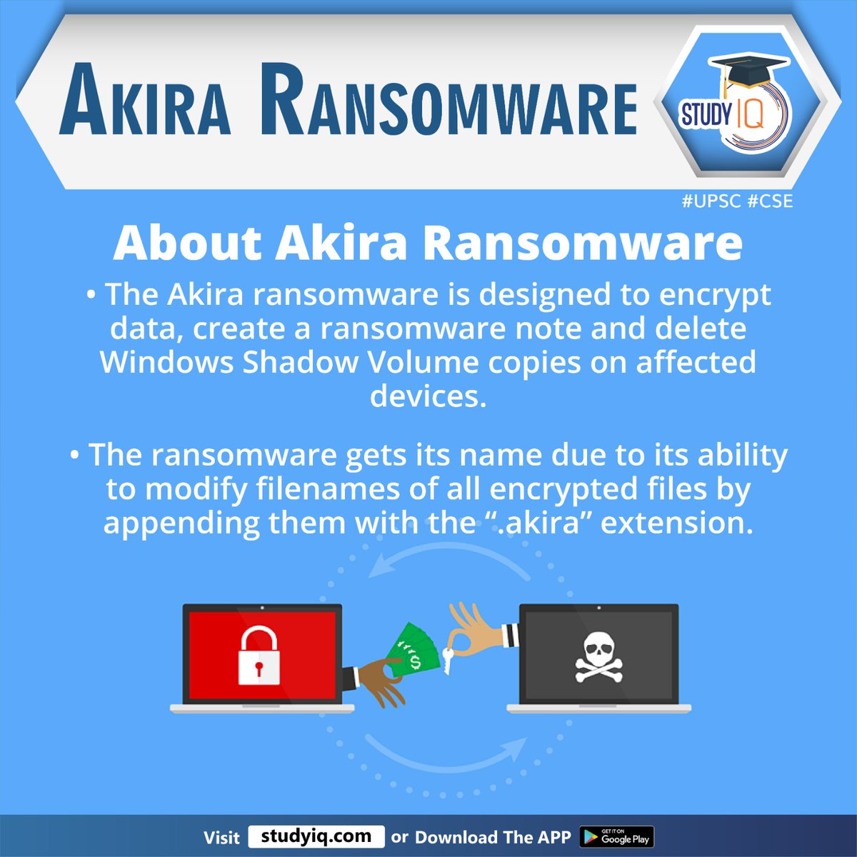 upsciq's tweet photo. Akira Ransomware
#akiraransomware #computeremergencyresponse #india #akira #encryptdata #windowsshadow #akiraextension #windowsservices #encryptingfiles #vpnservices #sensitivedata #ransom #ransomware #desktopconnections #cert #internet #internetprotection #mfa #upsc #cse #ips https://t.co/0373V4lCIl