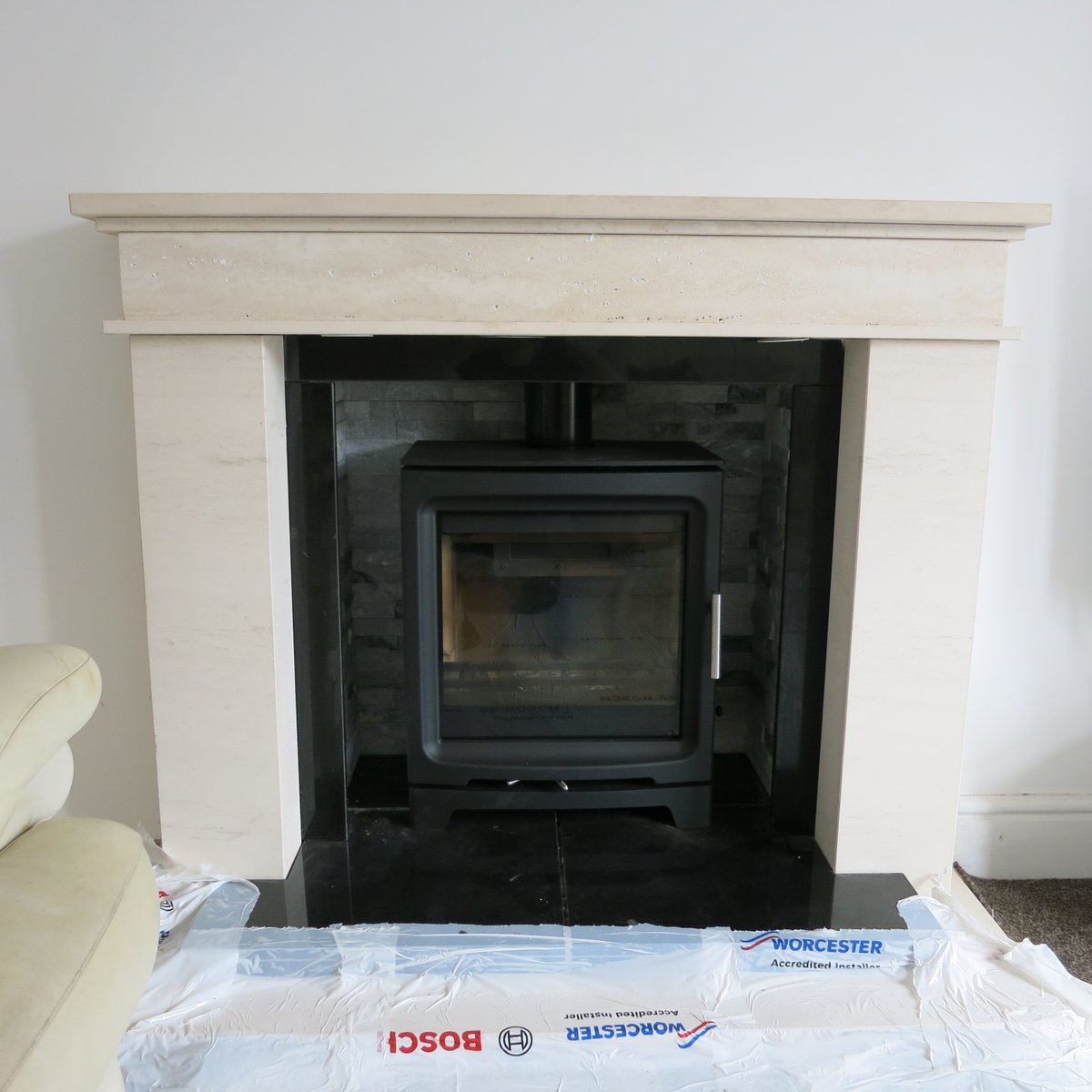 Another happy #eccles client with the installation of their <a href="/ColinJohnBlair/">Colin John Blair</a> Purevision PV5W slimline 5kw multi fuel stove. #theheatison <a href="/cJfires/">Charlton & Jenrick</a>