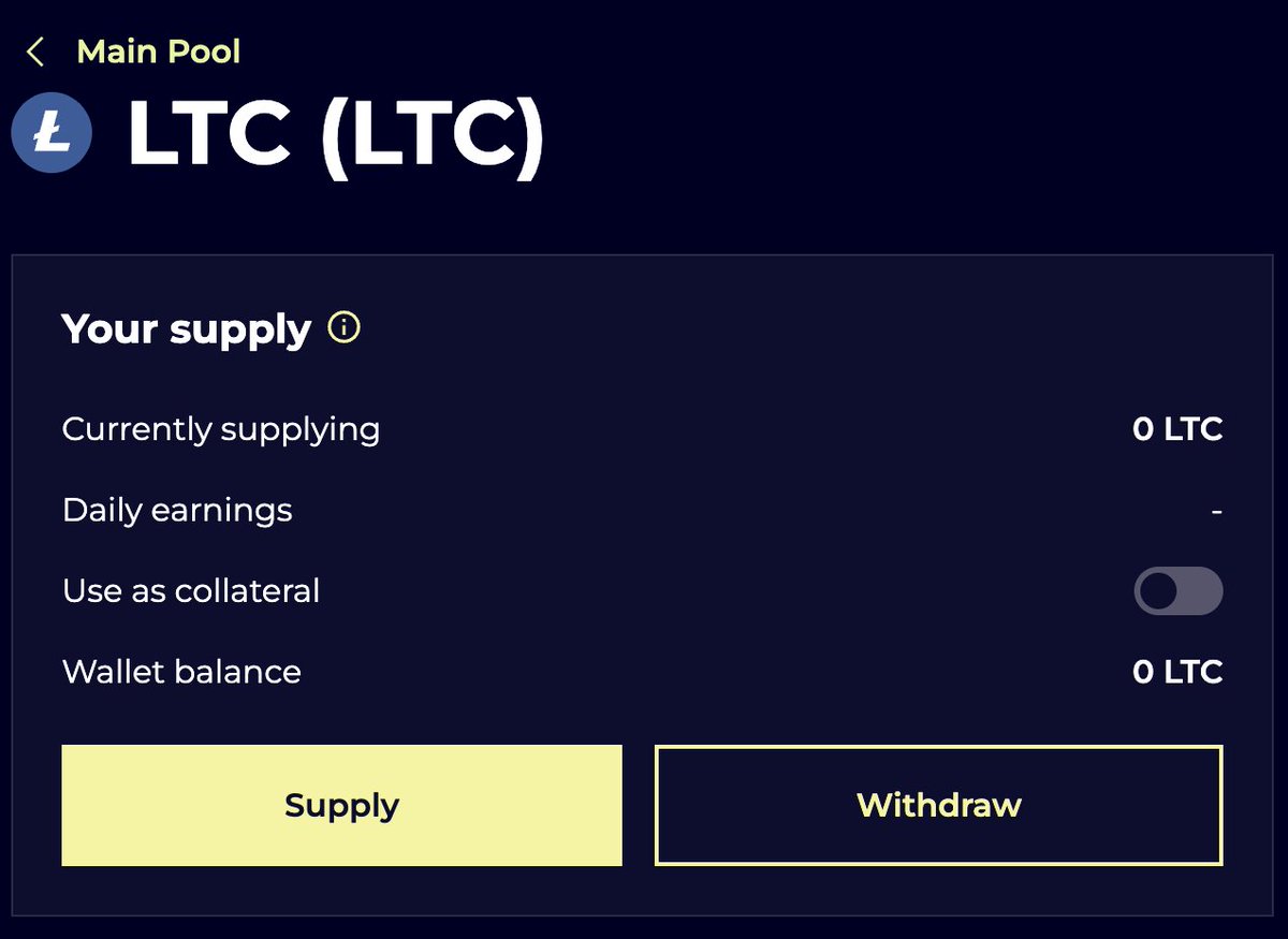 $LTC is now live on Tectonic!

Start lending and borrowing now, and get moving! 🏃‍♂️🏃‍♂️🏃‍♂️
tectonic.finance/markets/main/l…