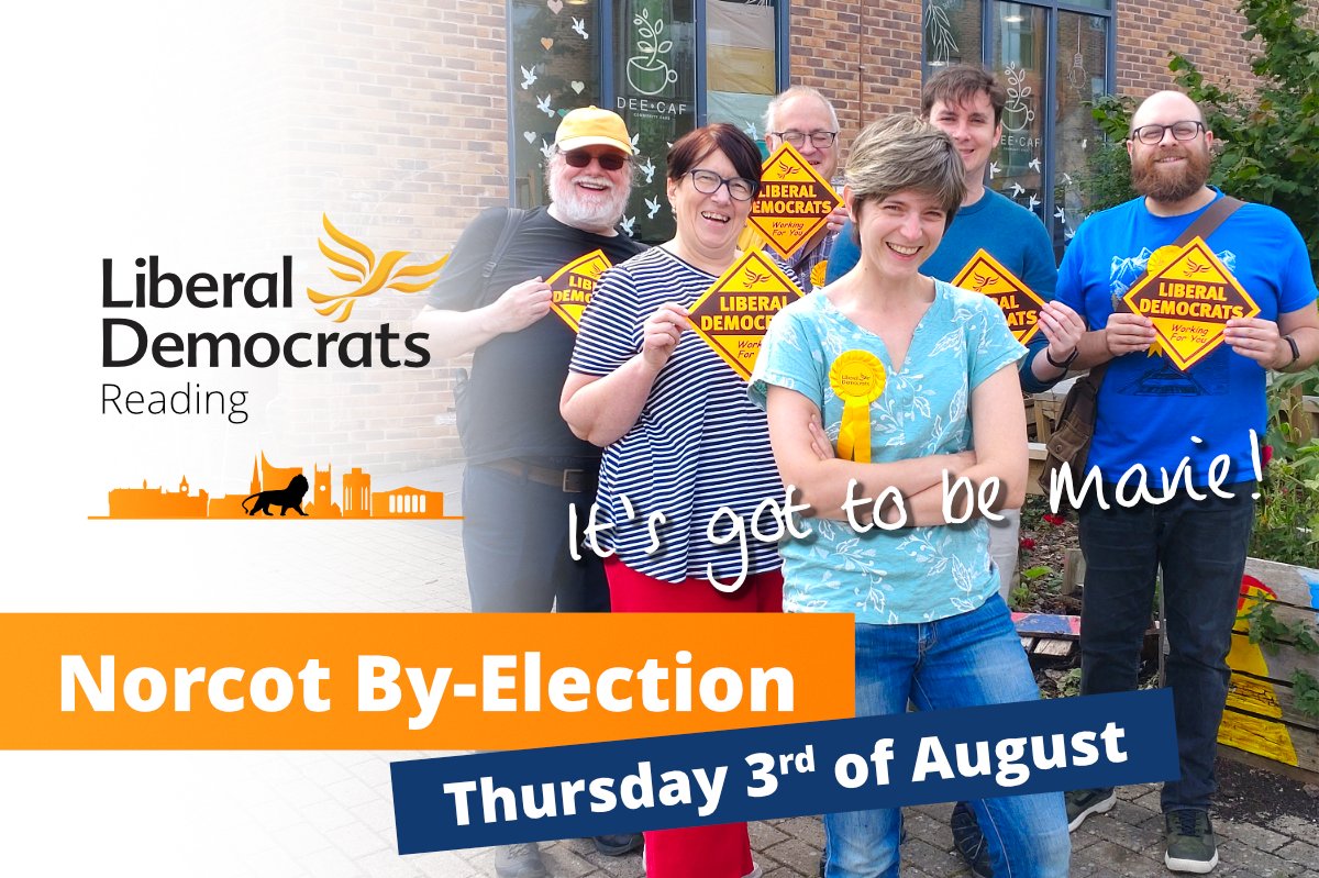 pdeboiserie's tweet photo. Polling day in Norcot today! If you want a fresh start for #Norcot then It's got to be Marie!
Polling stations are open till 10PM and don't forget you need ID to vote. https://t.co/Nb2L7gA6bE