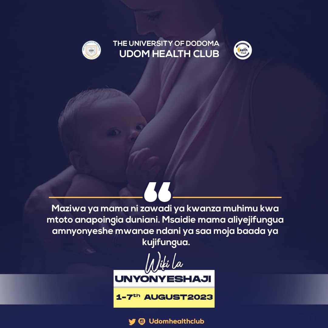 udomhealthclub's tweet photo. Wiki ya Unyonyeshaji #Duniani inalenga kuangazia umuhimu wa kunyonyesha kwa afya na ustawi wa #Watoto na manufaa kwa afya ya uzazi. Pia kukuza, kulinda, na kusaidia haki za #Wanawake kunyonyesha popote na wakati wowote https://t.co/VmJkIzwtR2