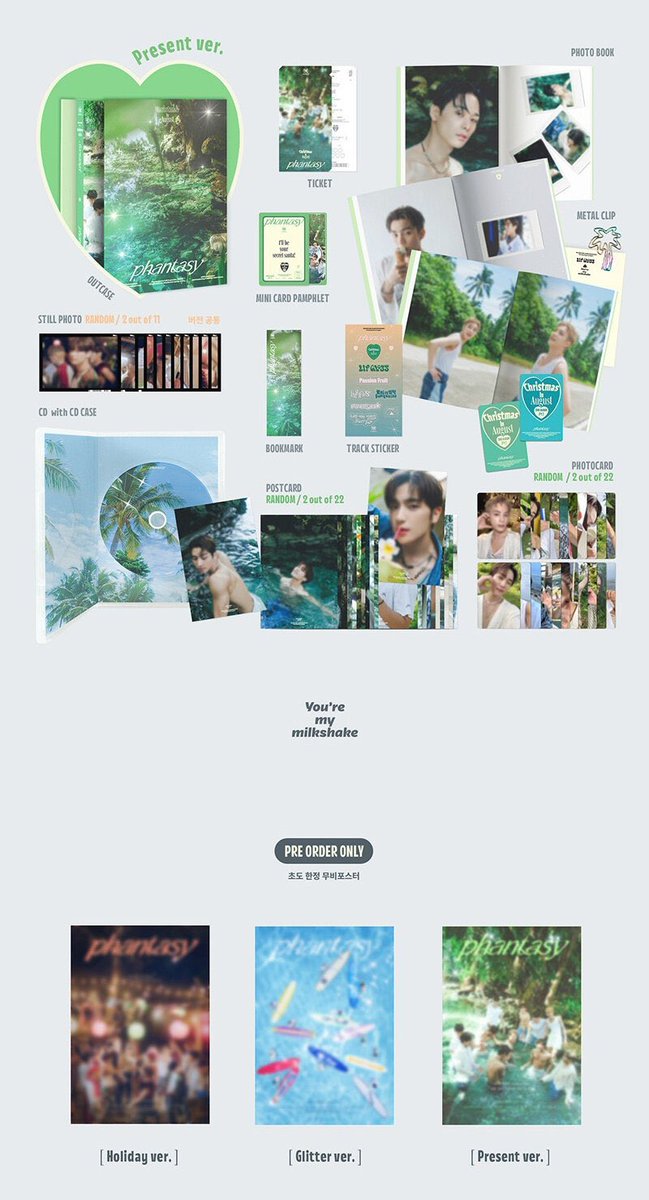theboyzfolder's tweet photo. #THEBOYZ 2nd Album [PHANTASY] Part 1 

Christmas In August. 
 • Holiday ver 
 • Glitter ver 
 • Present ver 

#더보이즈 https://t.co/ICIqRfsAVJ